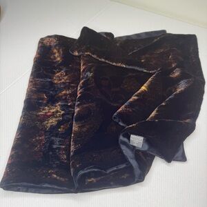 VINTAGE RARE COACH paisley silk velvet scarf 63”